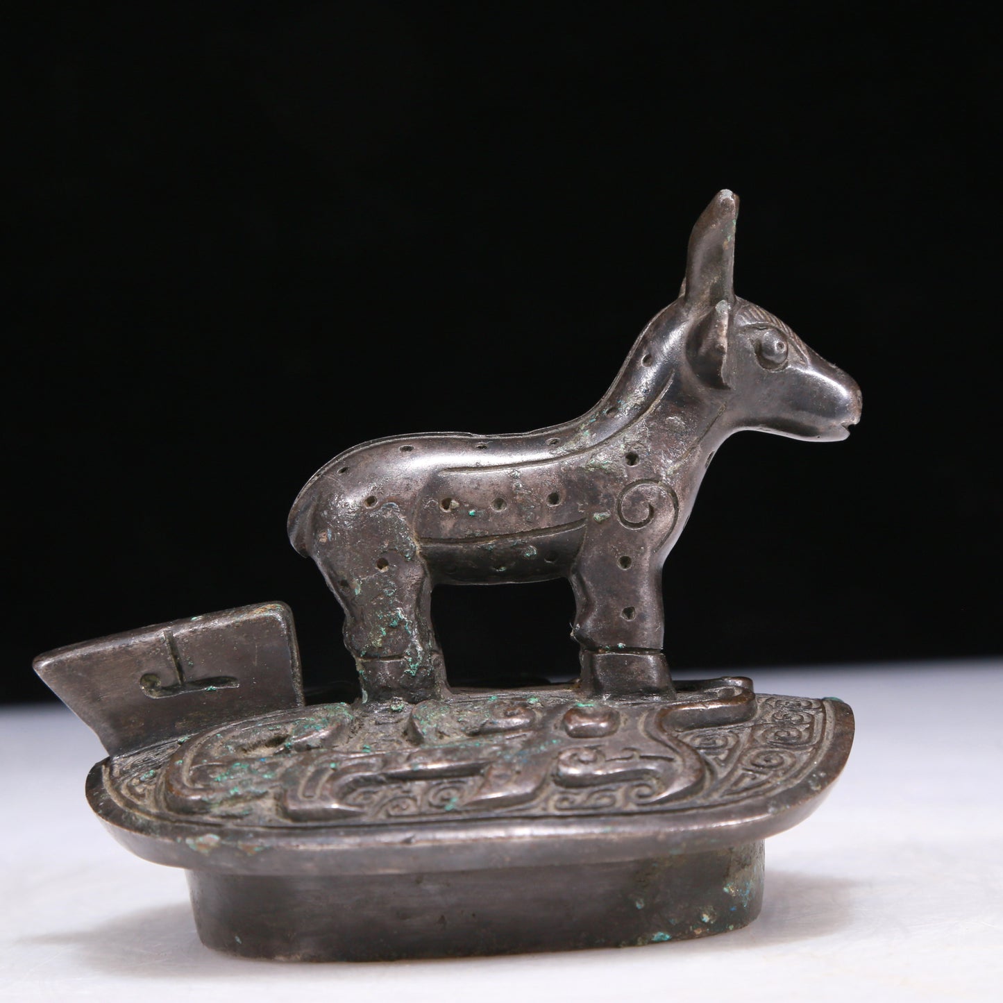 An Excellent Bronze Auspicious Beast-Form Jar With Inscriptions