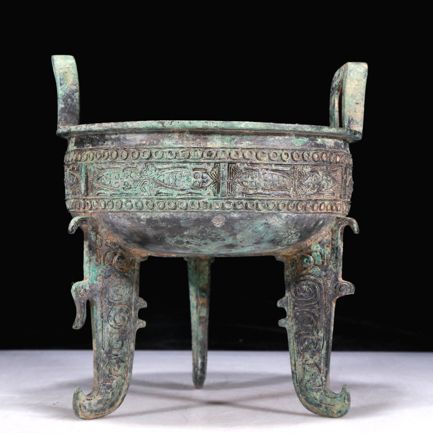 An Excellent Bronze 'Auspicious Beast' Tripod Censer
