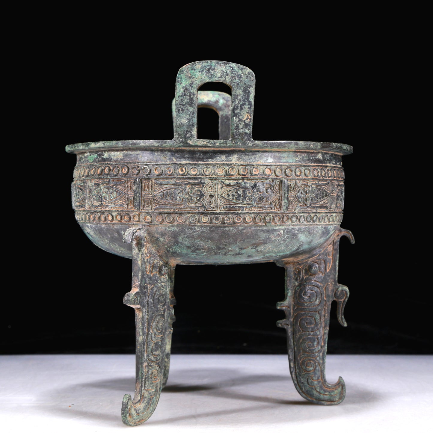 An Excellent Bronze 'Auspicious Beast' Tripod Censer