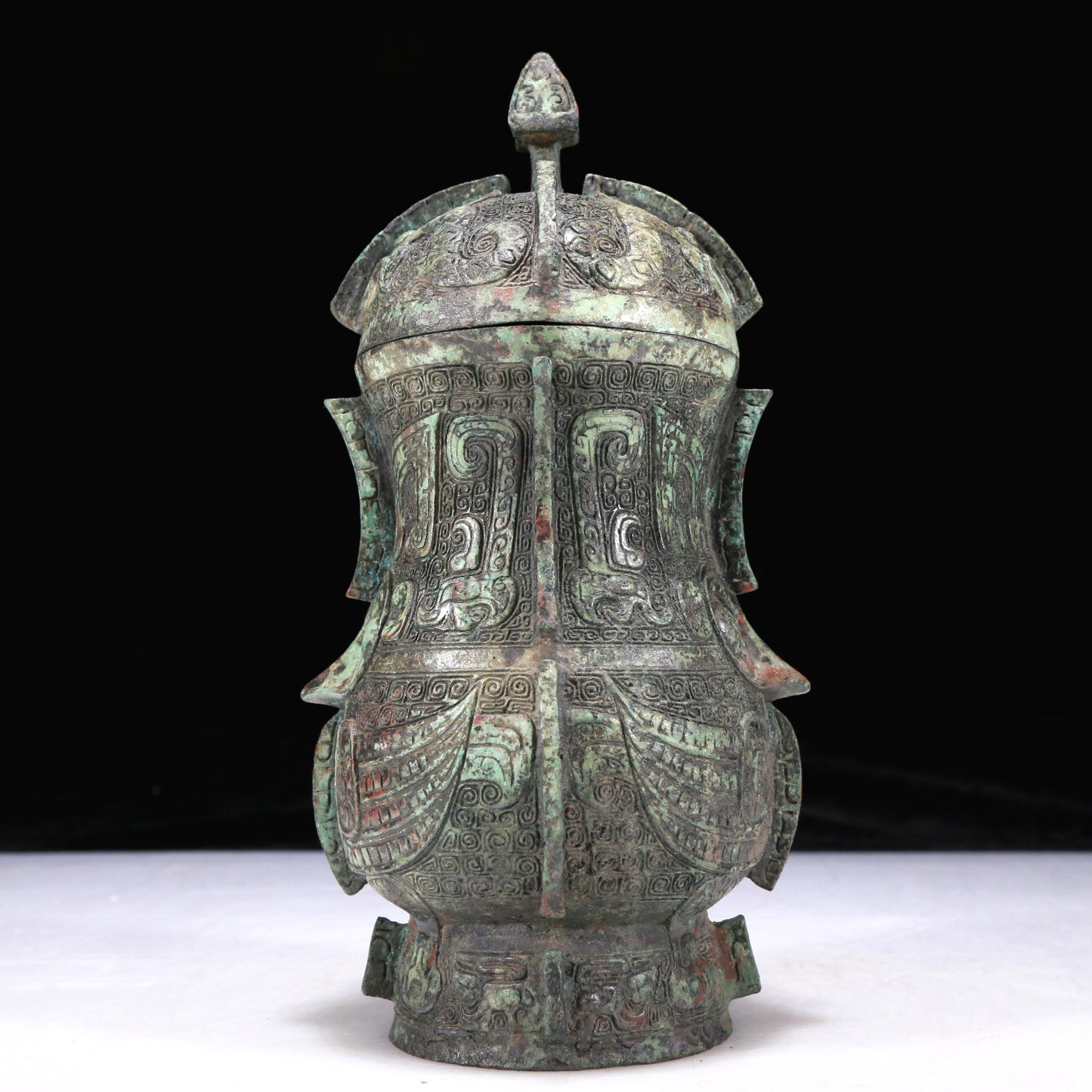 An Excellent Bronze 'Auspicious Beast' Jar And Cover With Inscriptions