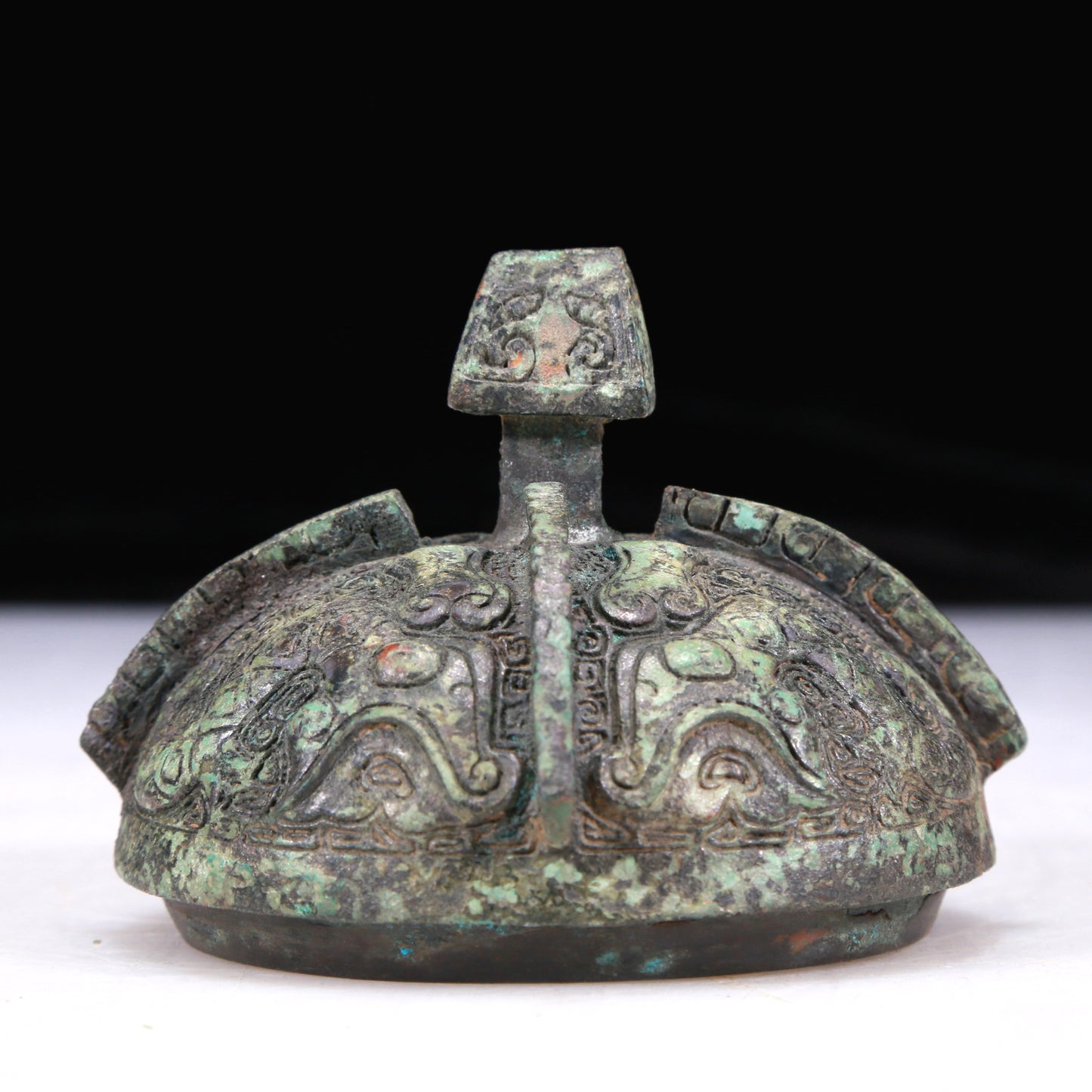 An Excellent Bronze 'Auspicious Beast' Jar And Cover With Inscriptions