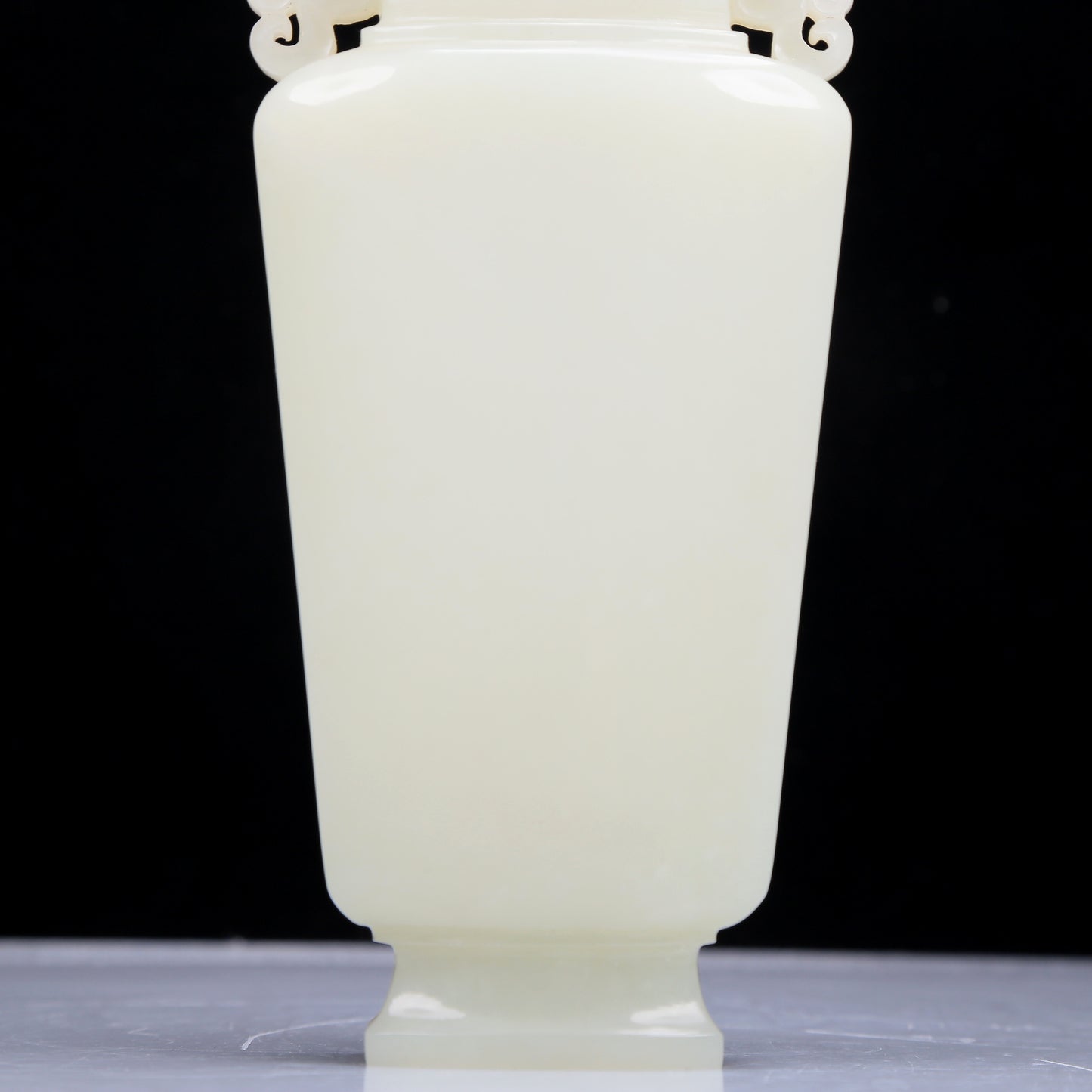 A Precious White Jade Vase And Cover