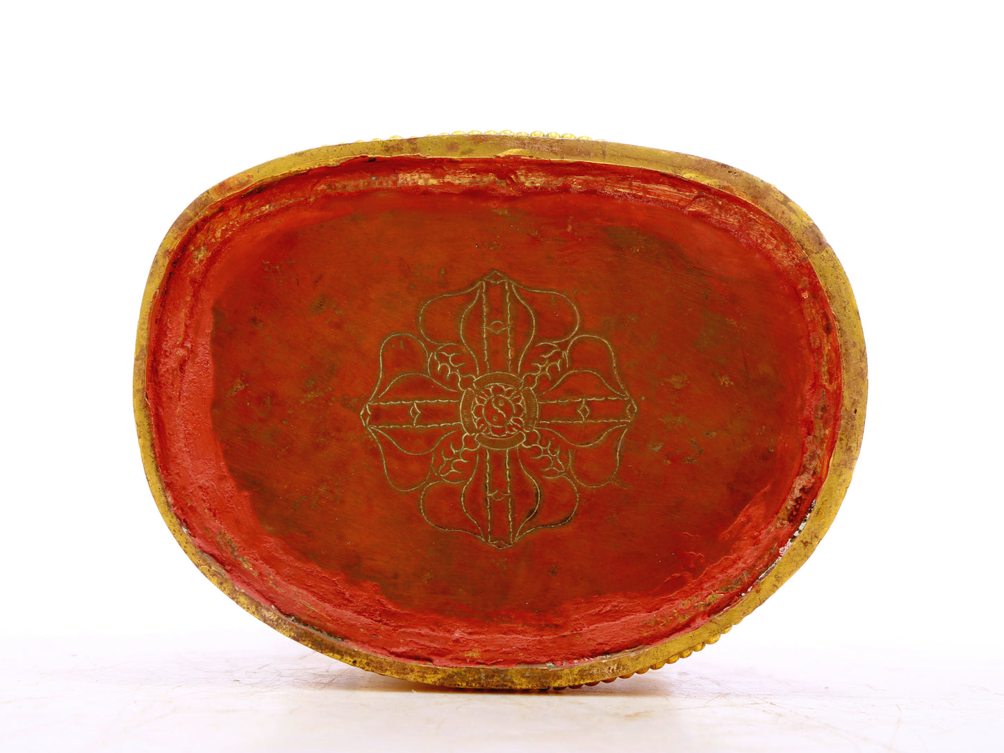 A solemn gilt bronze statue of Vajrasattva