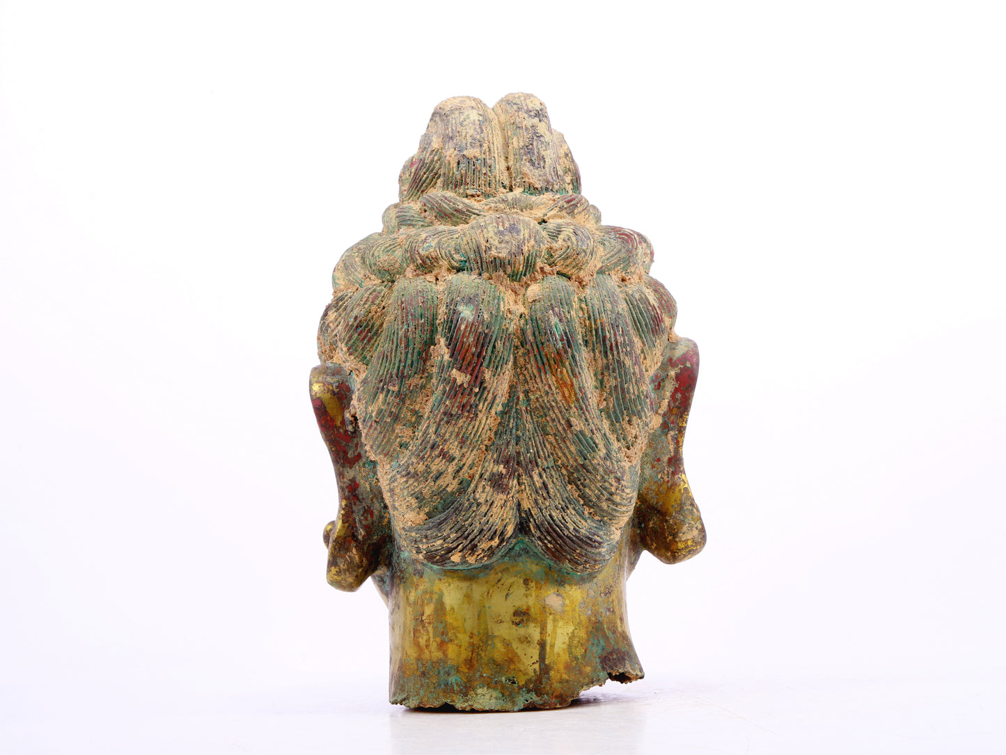 A solemn gilt bronze Vajra statue