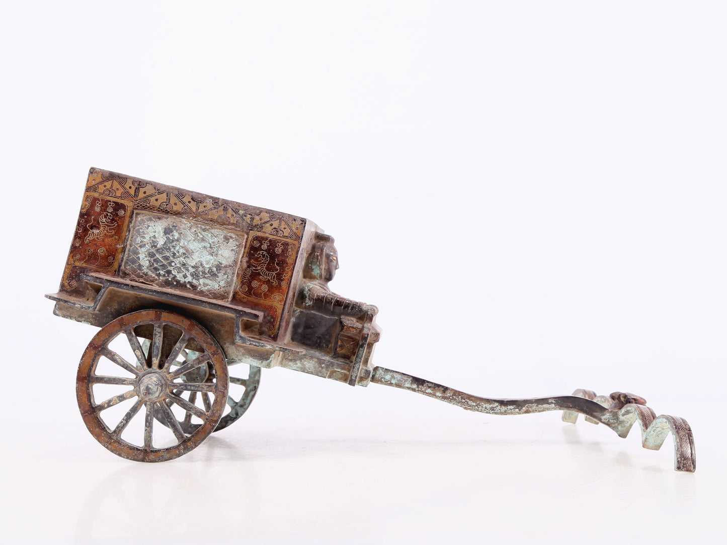 An Exquisite Bronze Gold& Silver-Mounted Carriage Decoration