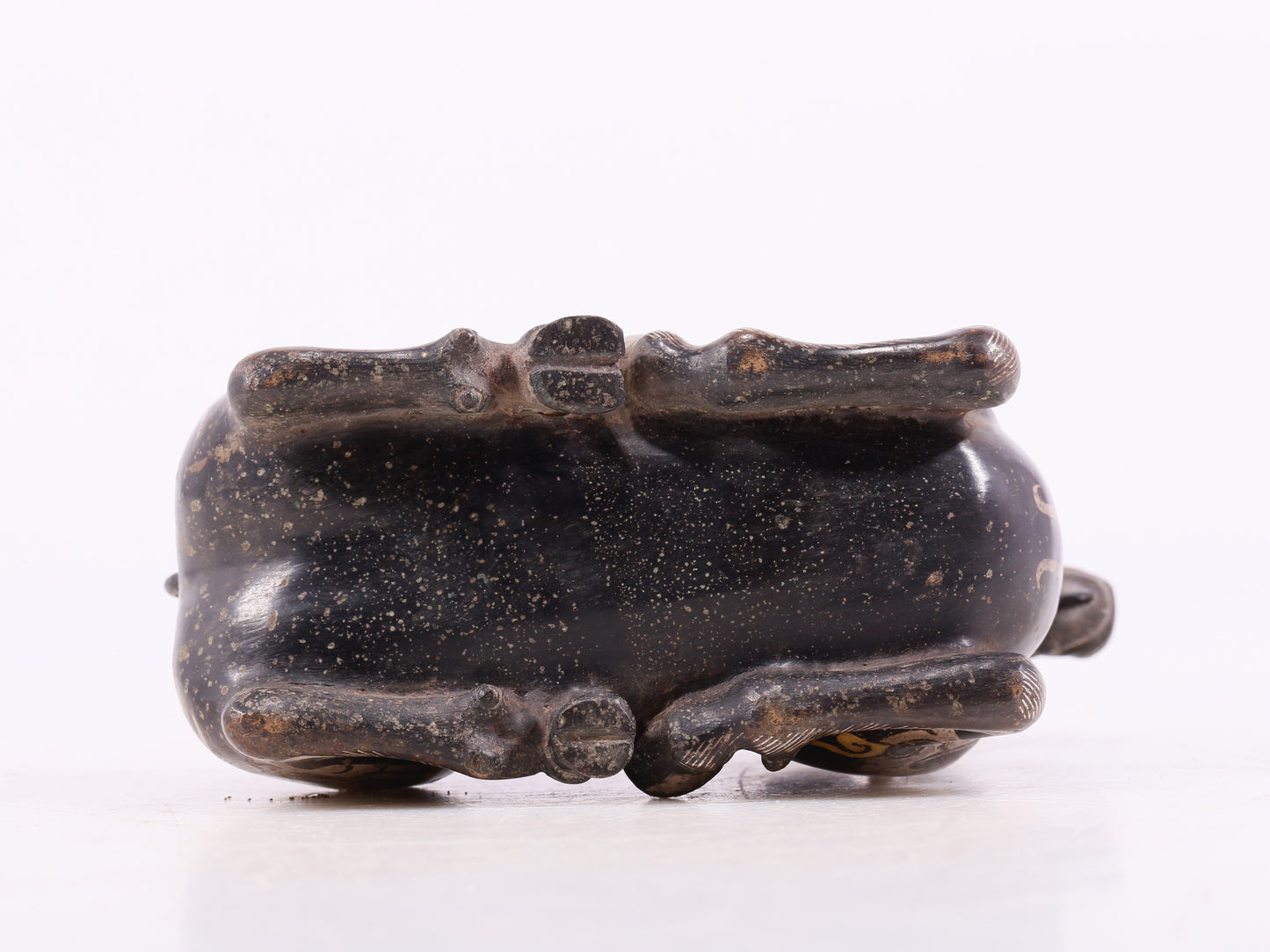 An Excellent Bronze Gold& Silver-Mounted Ram-Form Candlestick