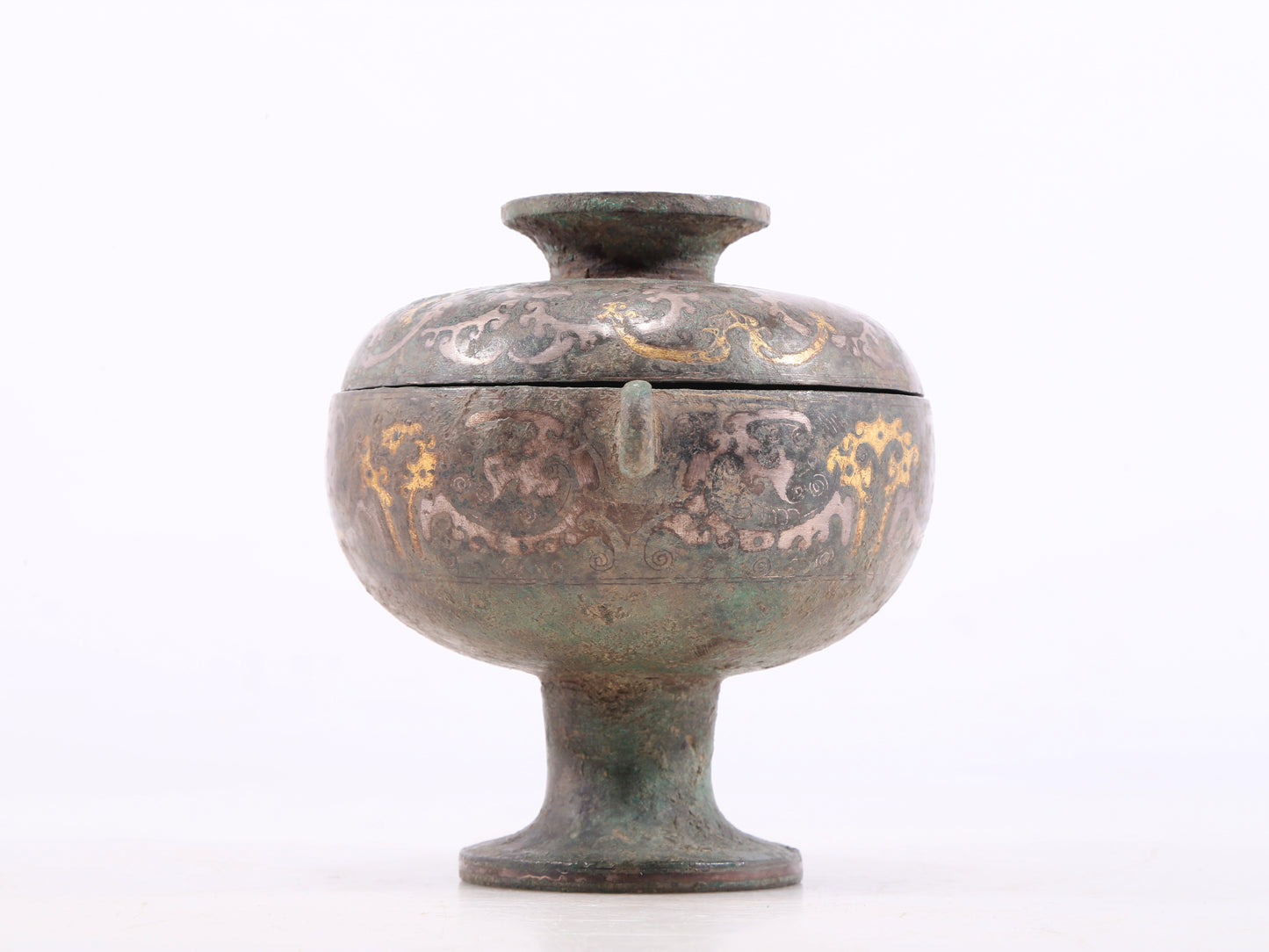 An Exquisite Bronze Gold& Silver-Mounted 'Dragon& Flower' Jar And Cover