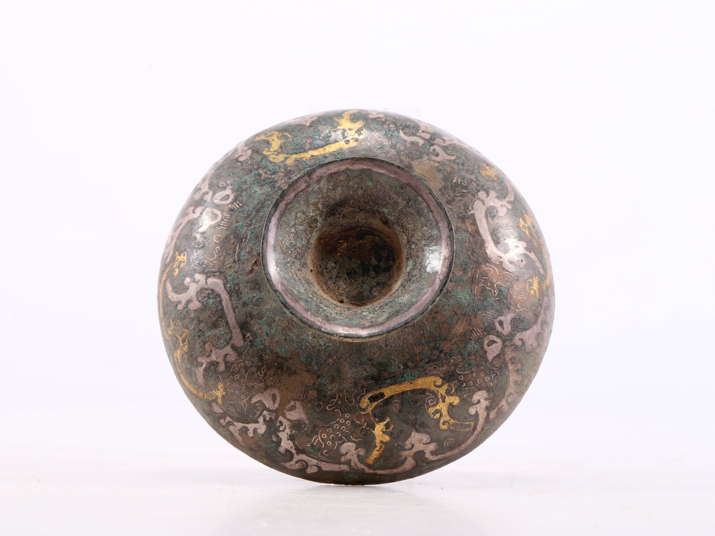 An Exquisite Bronze Gold& Silver-Mounted 'Dragon& Flower' Jar And Cover