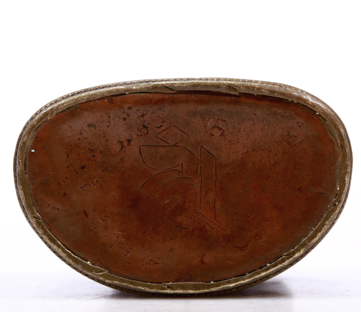 A Superb Alloy Copper Silver-Inlaid Figure Of Kubera