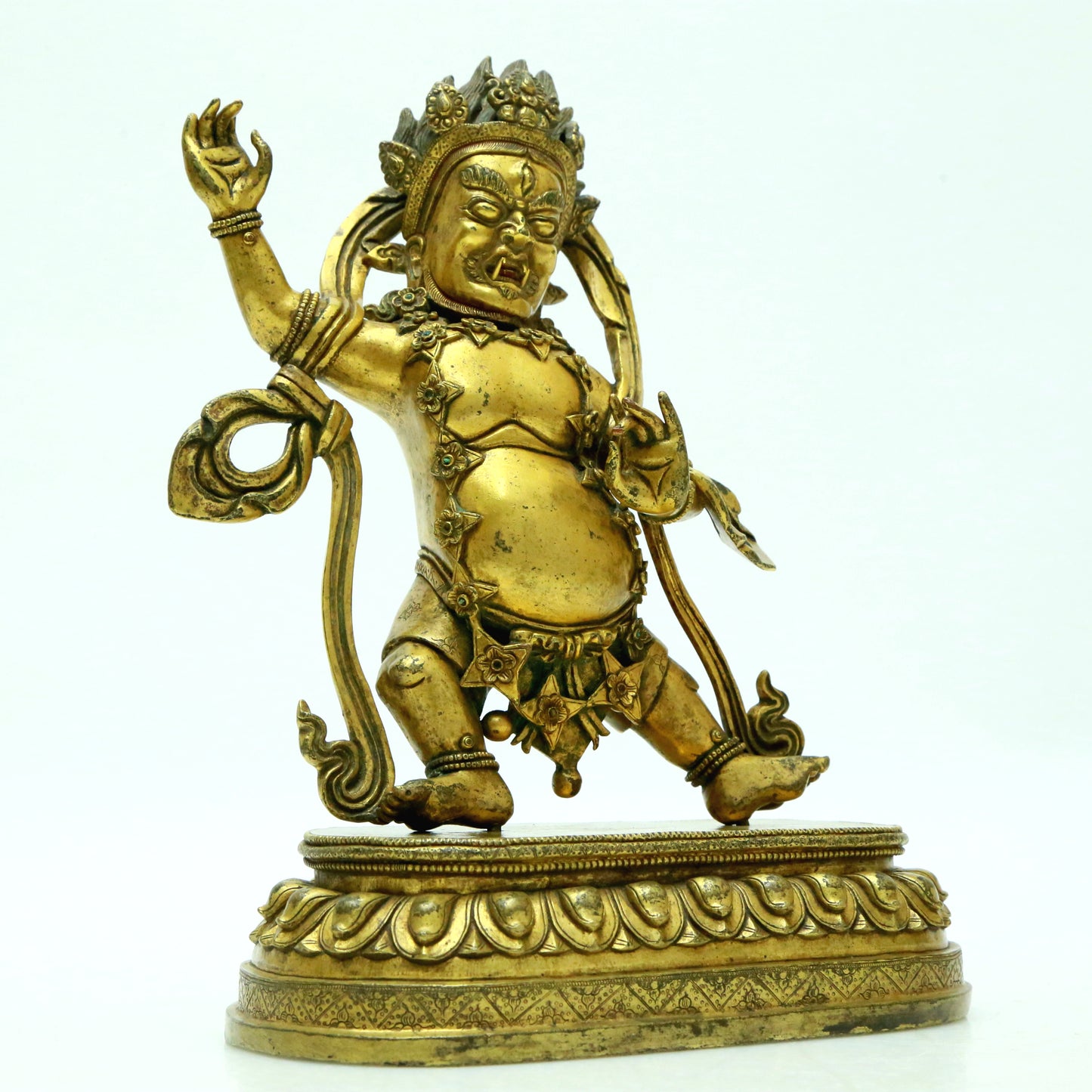 A Superb Gilt-Bronze Figure Of Vajrapani