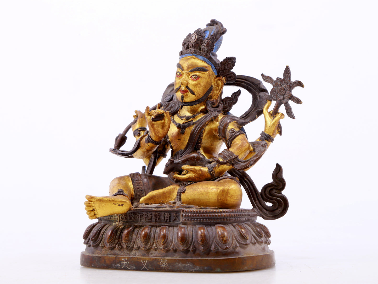 A Splendid Gilt-Bronze Figure Of Kubera