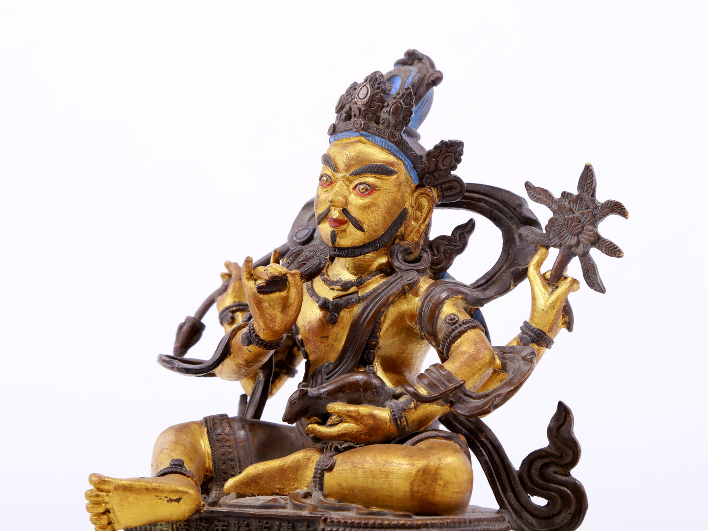 A Splendid Gilt-Bronze Figure Of Kubera