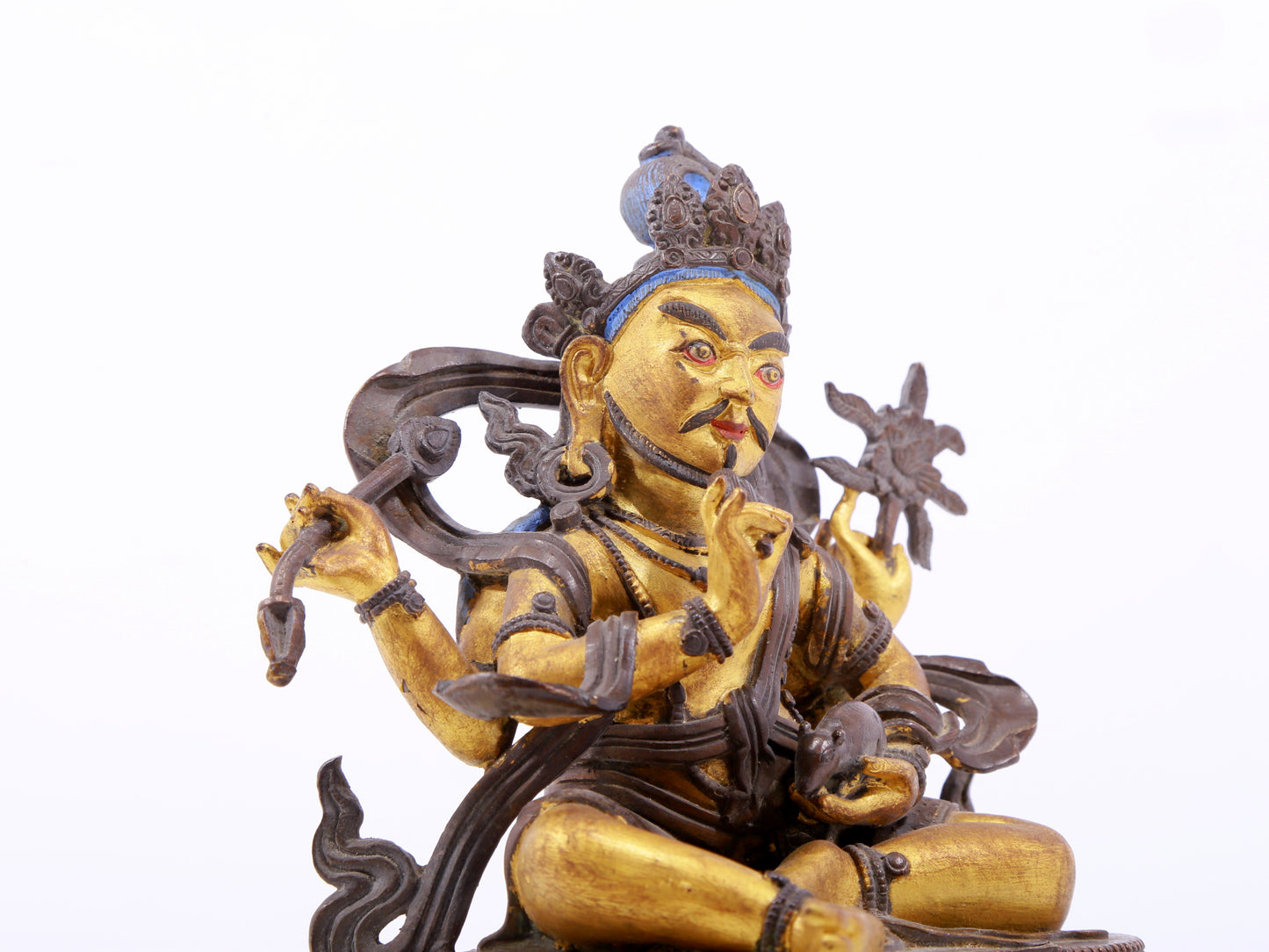 A Splendid Gilt-Bronze Figure Of Kubera