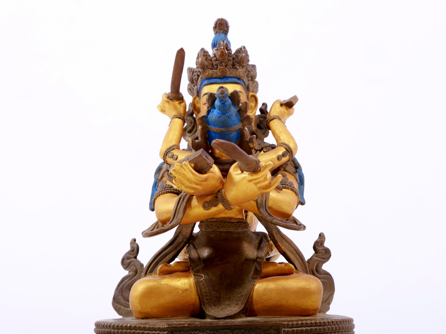 A Splendid Gilt-Bronze Figure Of Manjusri