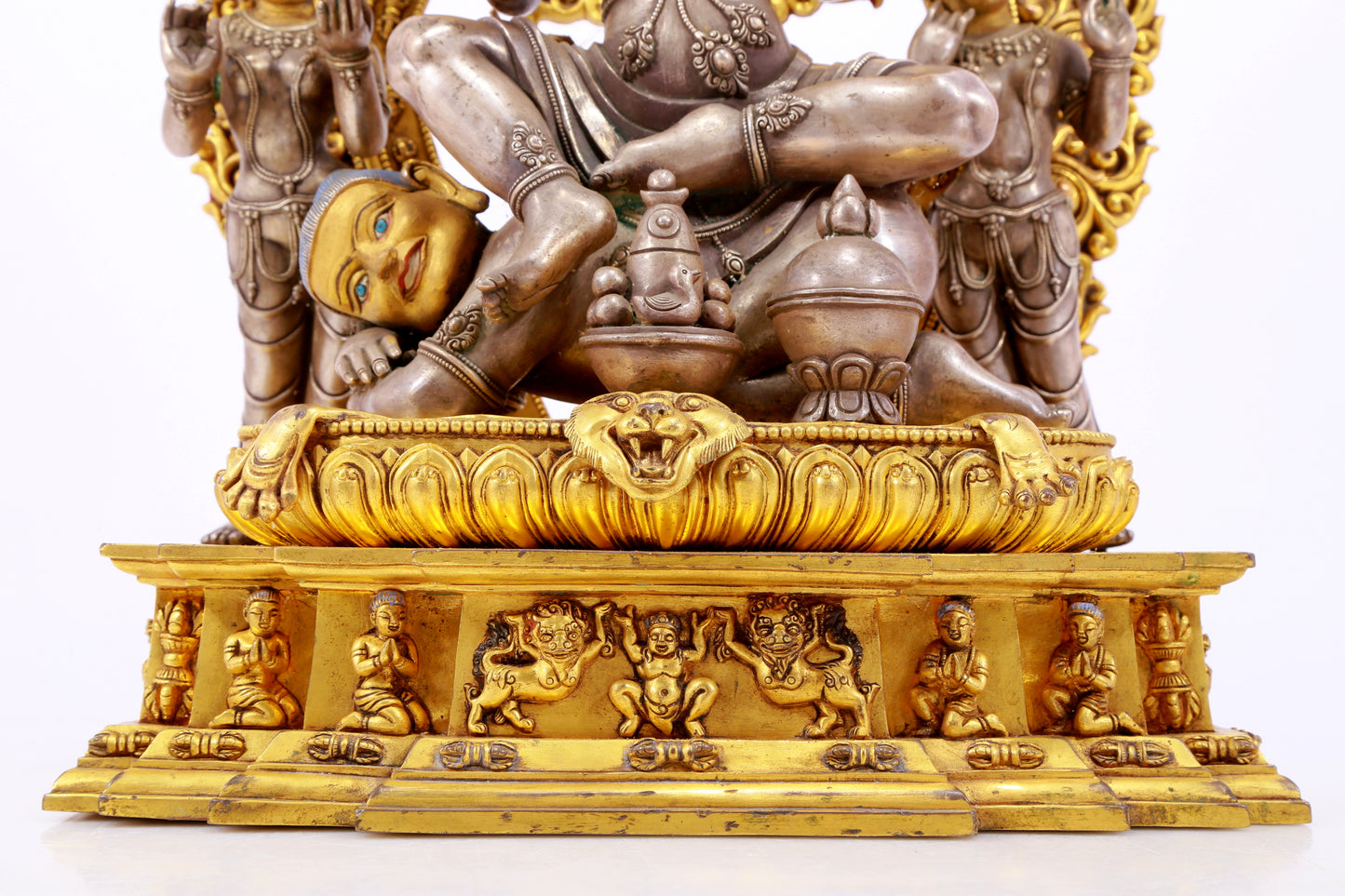 A Splendid Gilt-Bronze Silver Figure Of Mahasiddha