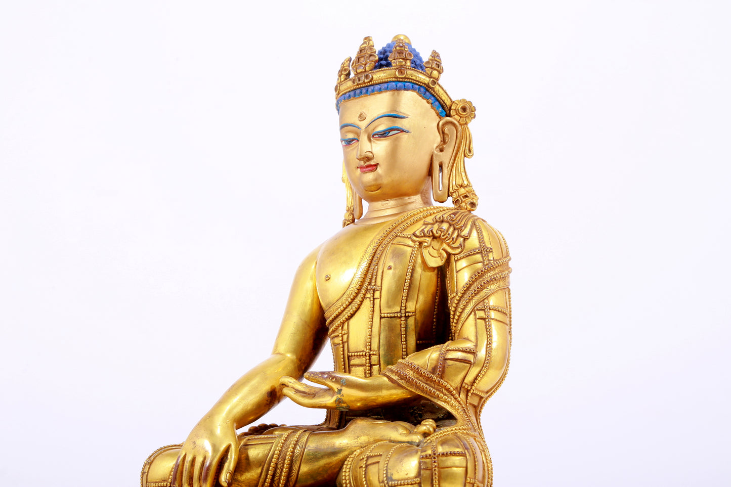 A Wonderful Gilt-Bronze Figure Of Longevity Buddha