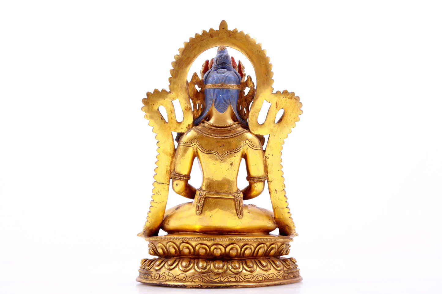 A Splendid Gilt-Bronze Gem-Inlaid Figure Of Amitayus