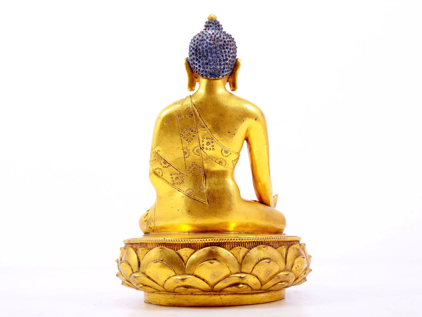 A Wonderful Set Of Three Gilt-Bronze Figures Of Buddha Shakyamuni