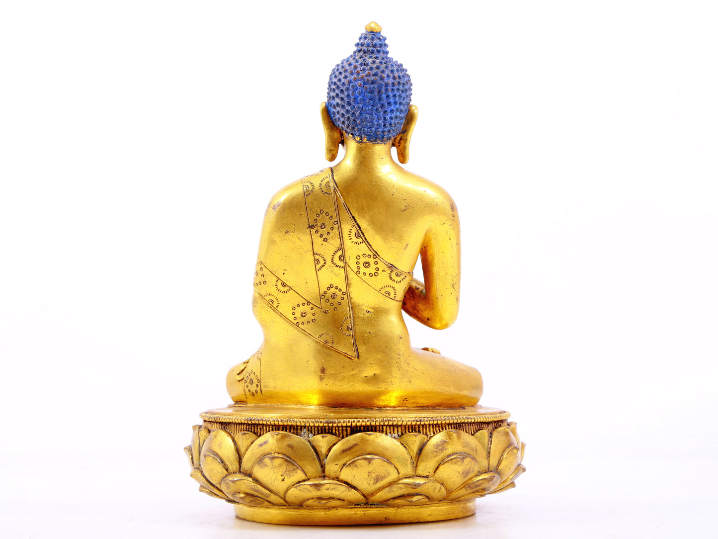 A Wonderful Set Of Three Gilt-Bronze Figures Of Buddha Shakyamuni