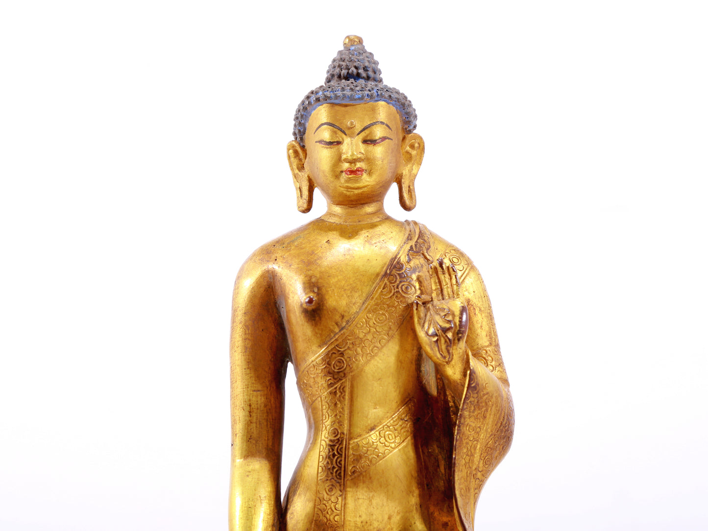 A Wonderful Gilt-Bronze Figure Of Buddha Shakyamuni