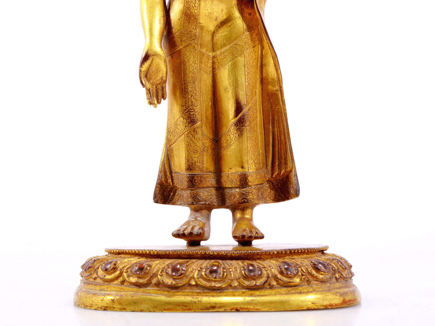 A Wonderful Gilt-Bronze Figure Of Buddha Shakyamuni