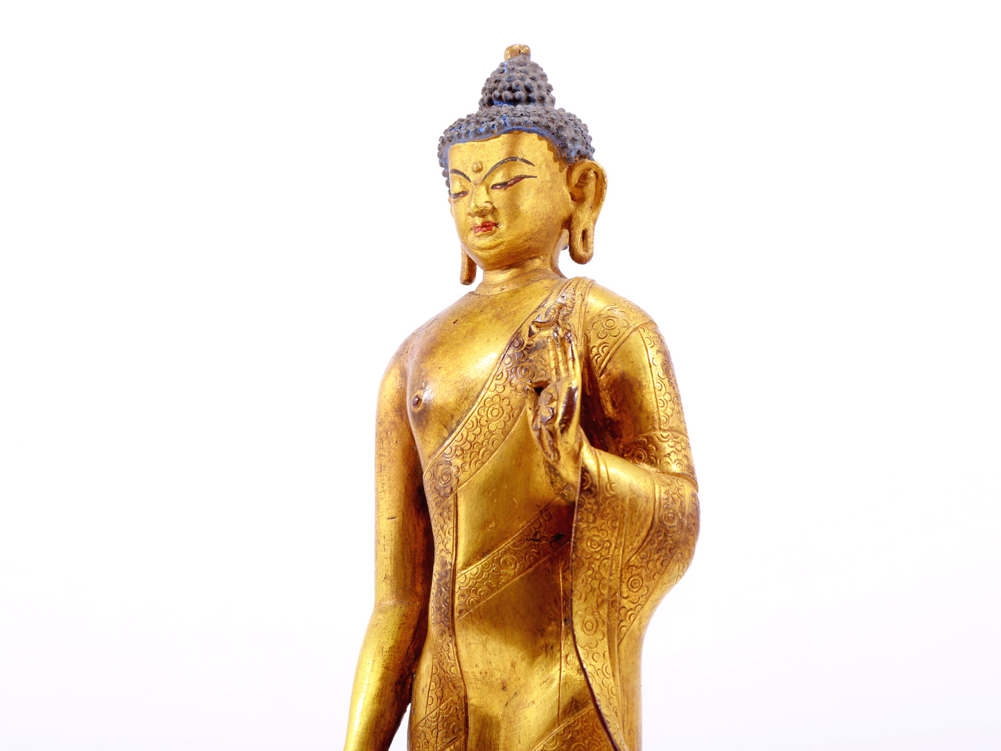 A Wonderful Gilt-Bronze Figure Of Buddha Shakyamuni