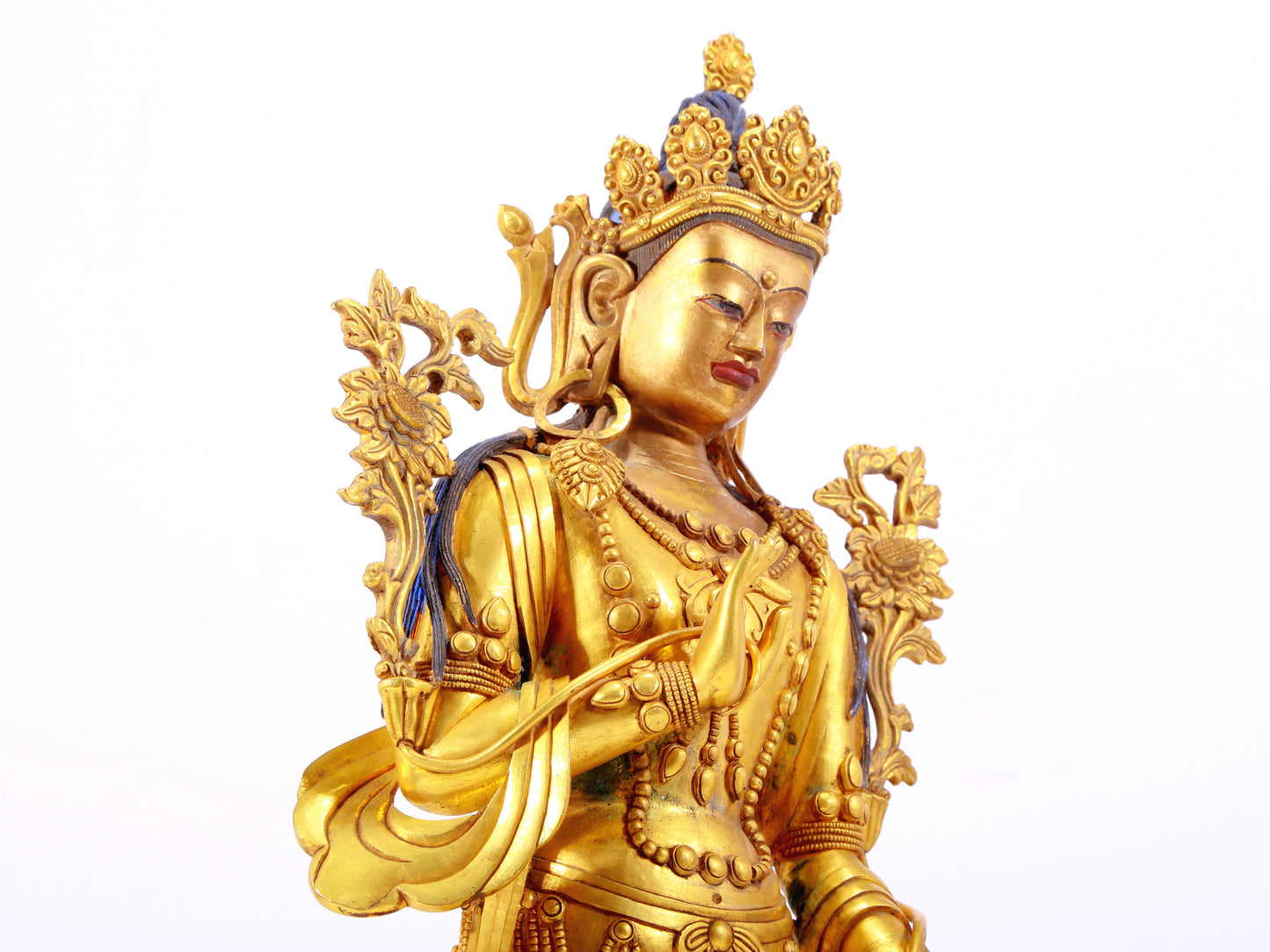 A Wonderful Gilt-Bronze Figure Of Tara