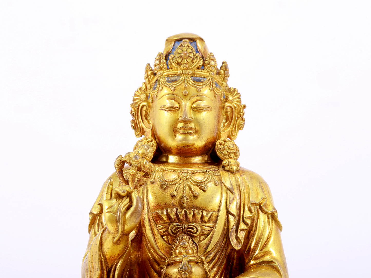 A Wonderful Gilt-Bronze Figure Of Bodhisattva