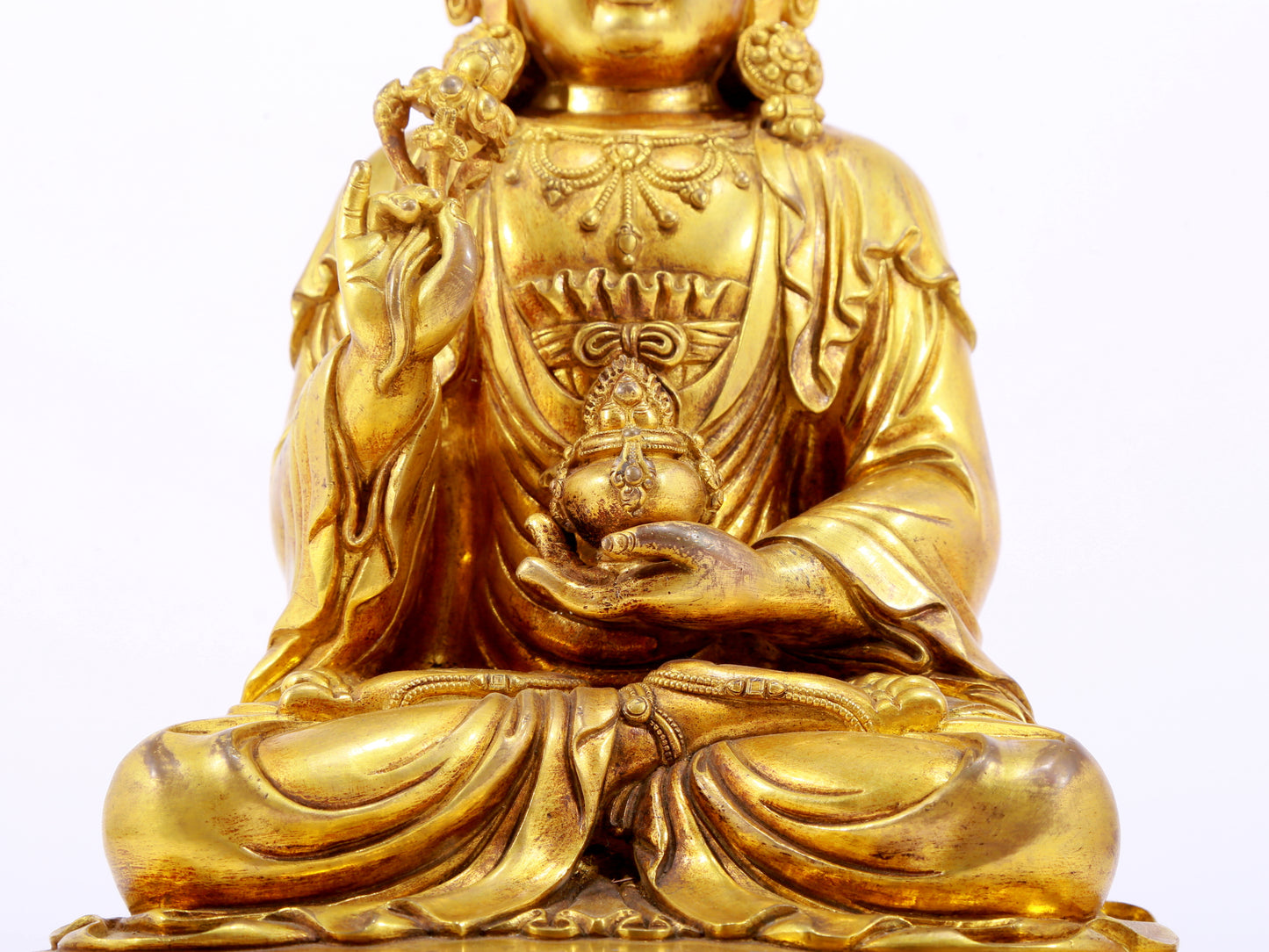 A Wonderful Gilt-Bronze Figure Of Bodhisattva