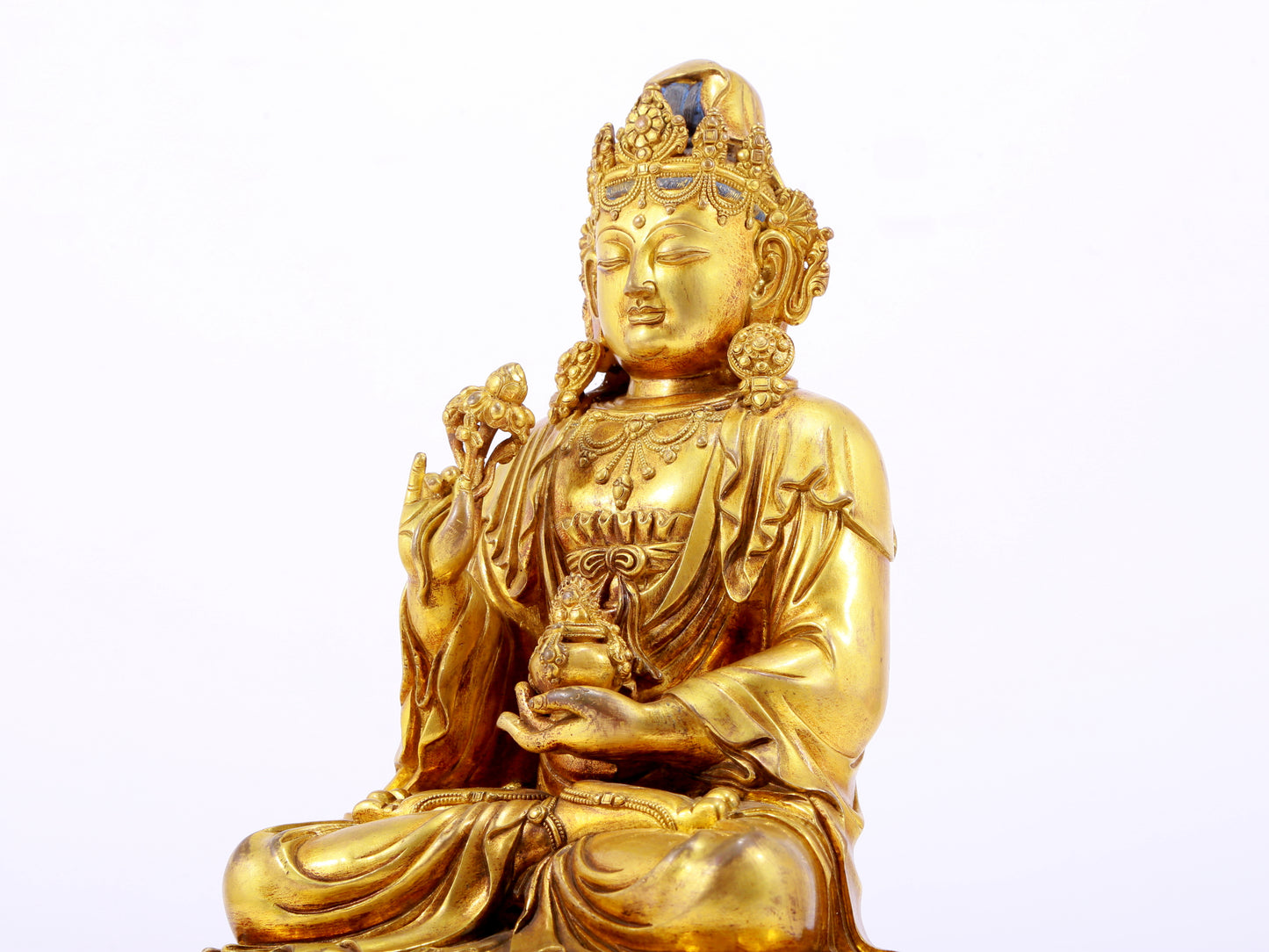 A Wonderful Gilt-Bronze Figure Of Bodhisattva