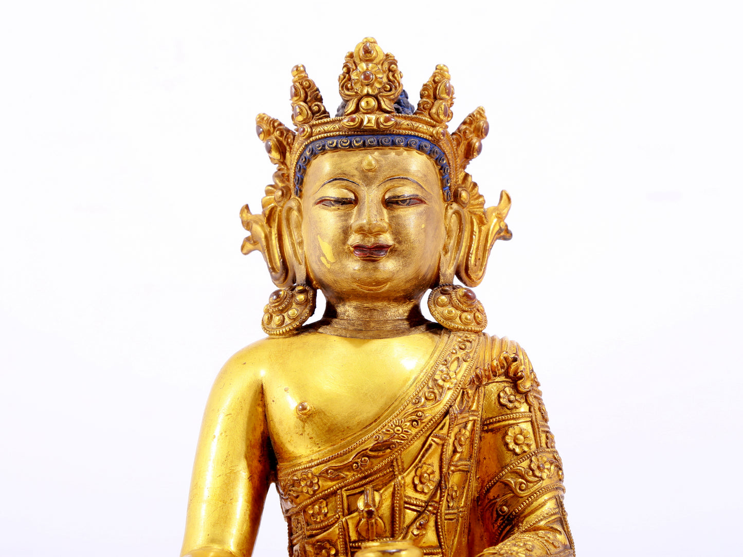 A Wonderful Set Of Three Gilt-Bronze Figures Of Bodhisattva
