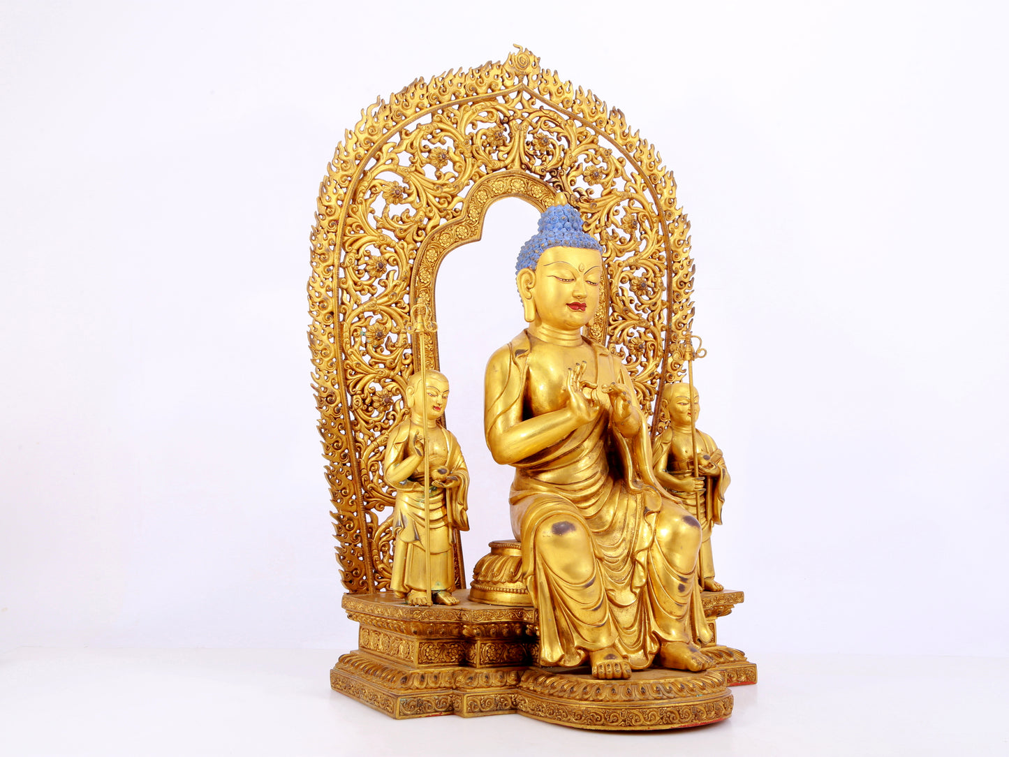 A Splendid Gilt-Bronze Figure Of Buddha Shakyamuni