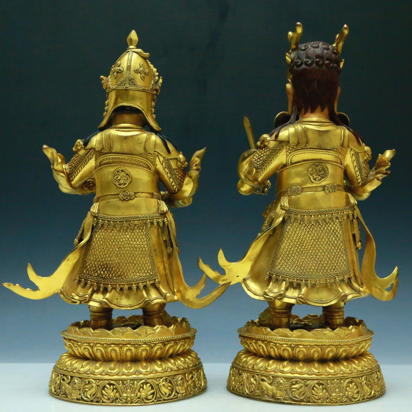 A Wonderful Set Of Gilt-Bronze Figures Of The Four Lokapalas