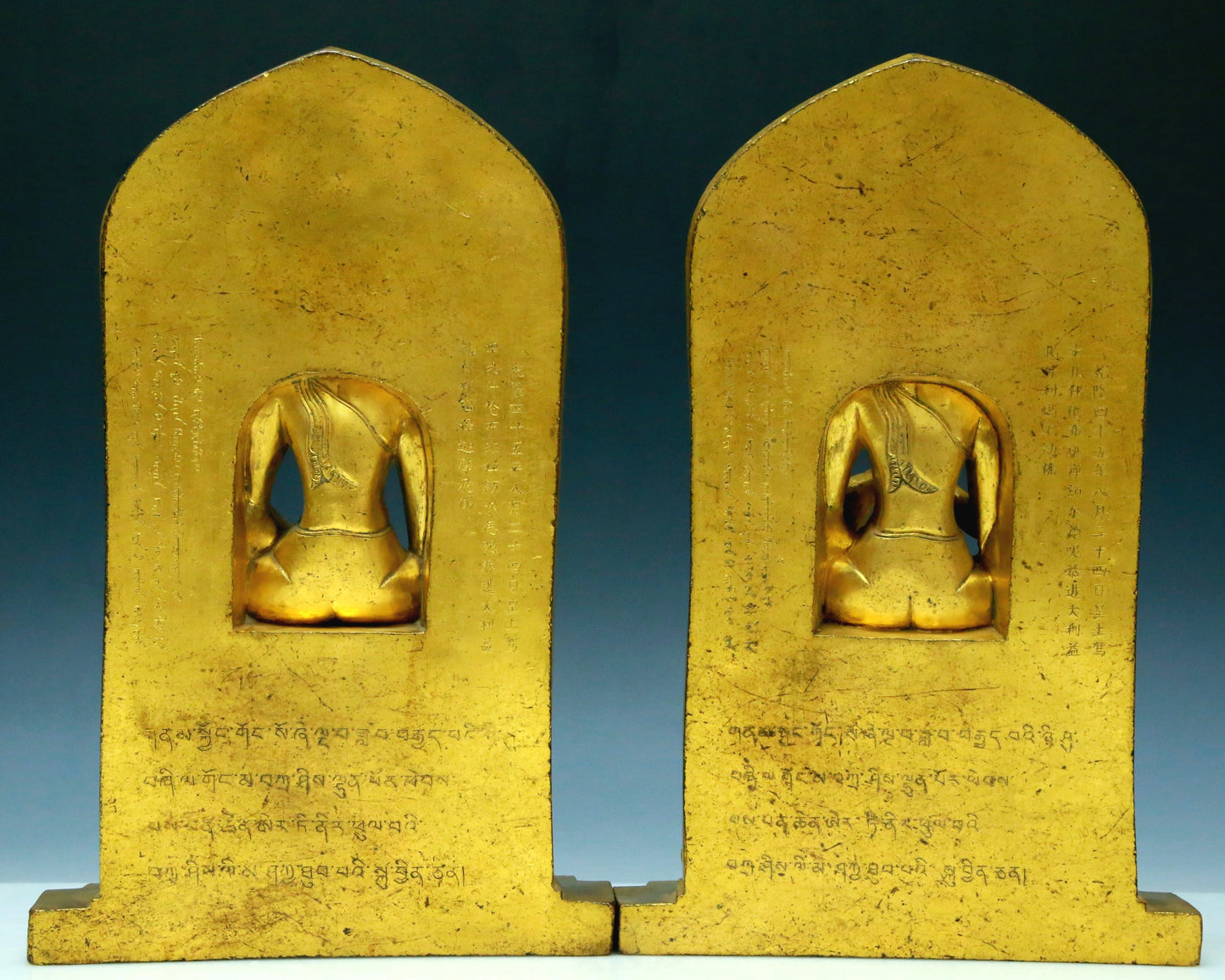 A Wonderful Set Of Gilt-Bronze Figures Of Bodhisattva With Inscriptions