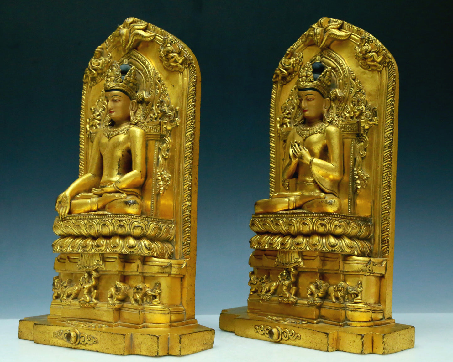 A Wonderful Set Of Gilt-Bronze Figures Of Bodhisattva With Inscriptions