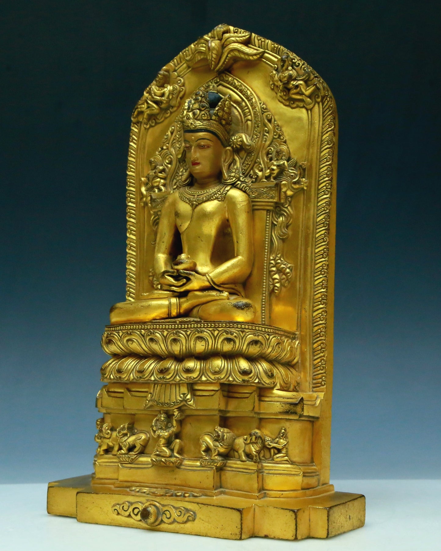 A Wonderful Set Of Gilt-Bronze Figures Of Bodhisattva With Inscriptions