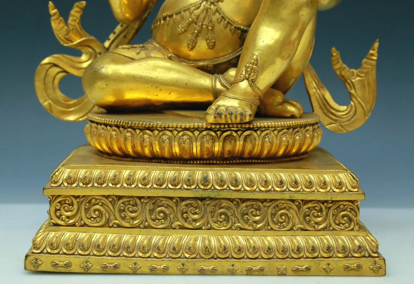 A Wonderful Gilt-Bronze Figure Of Kubera
