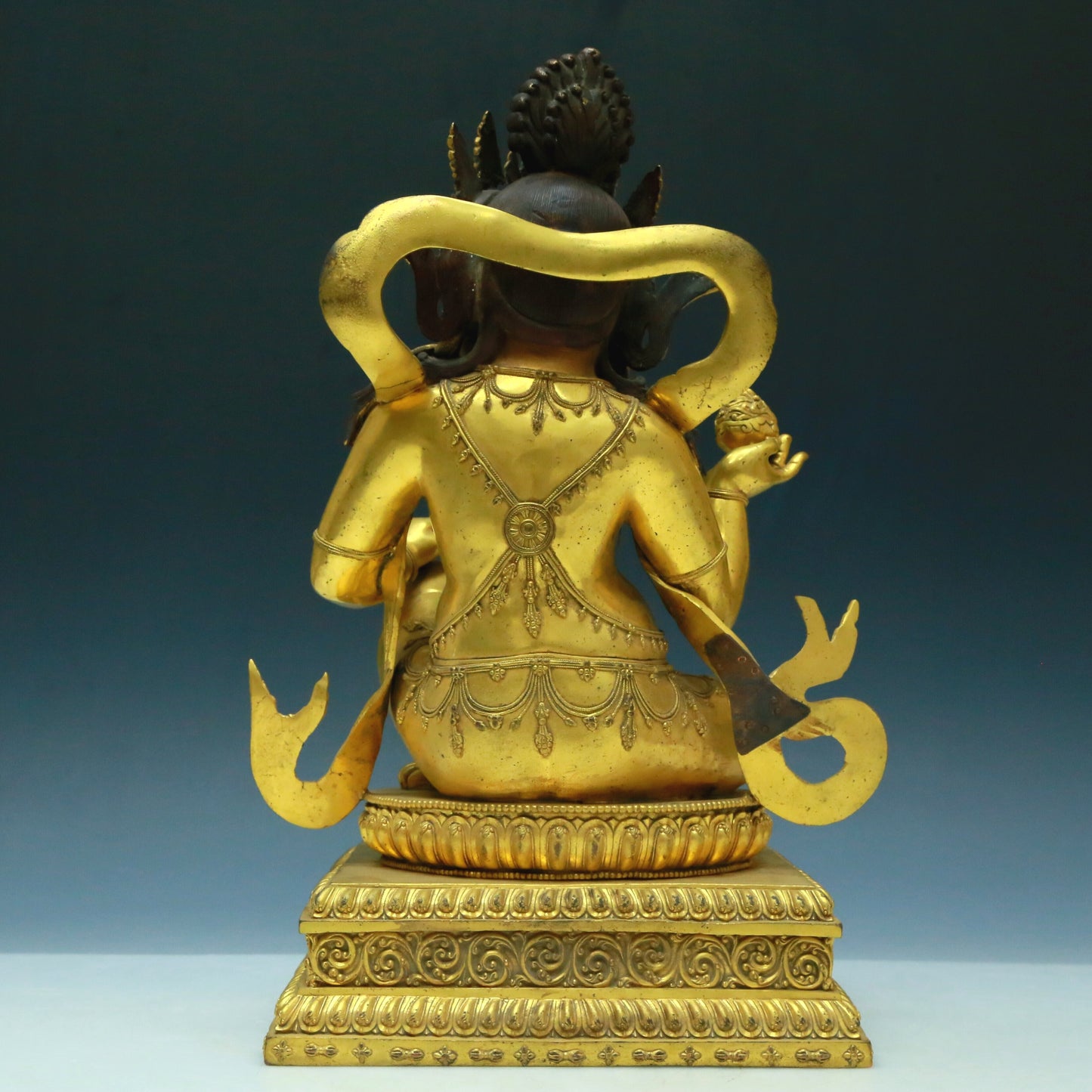 A Wonderful Gilt-Bronze Figure Of Kubera