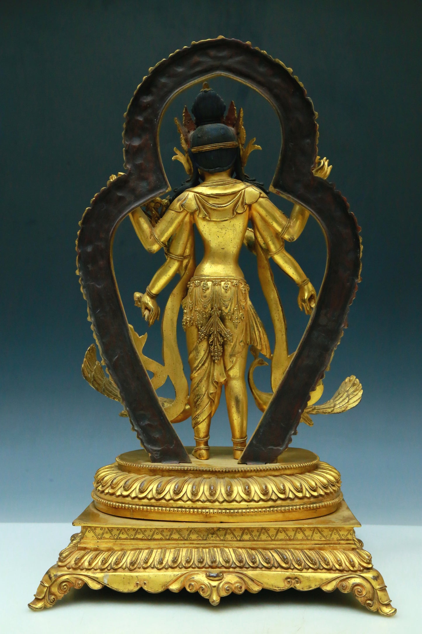 A Wonderful Gilt-Bronze Figure Of Mahamayuri