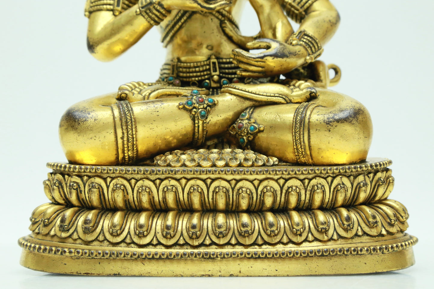 A Magnificent Gilt-Bronze Gem-Inlaid Figure Of Vajrapani