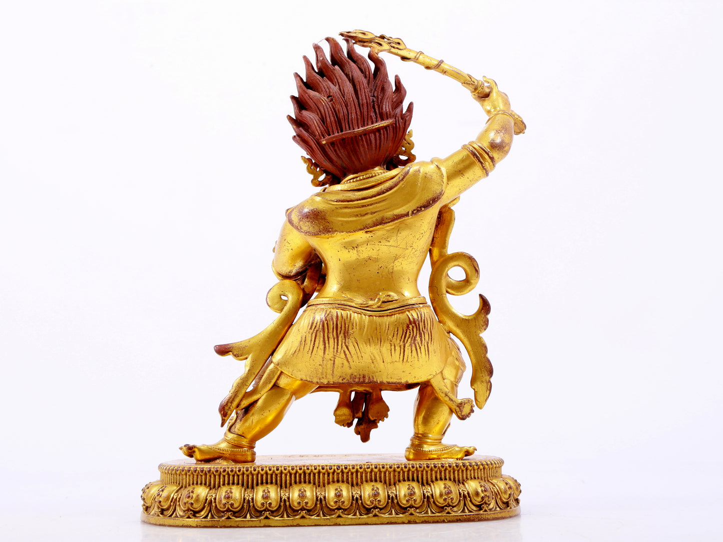 A solemn gilt bronze Vajra statue
