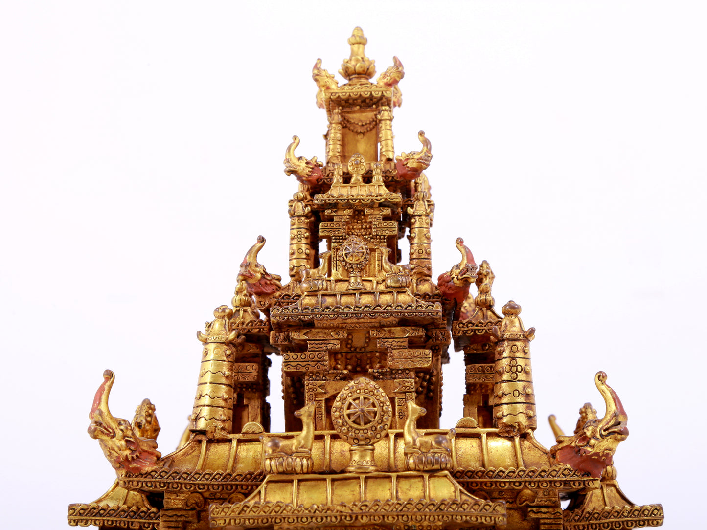 A stunning gilt bronze altar