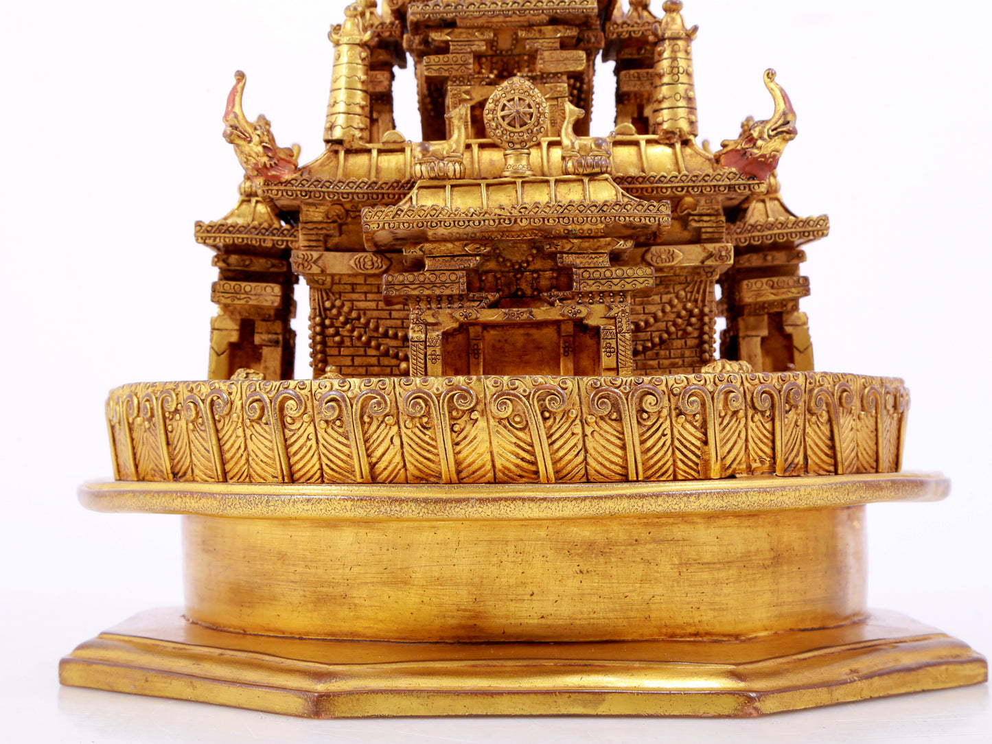 A stunning gilt bronze altar