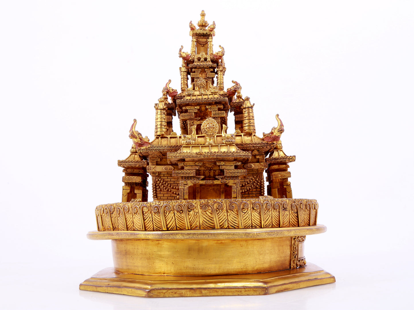 A stunning gilt bronze altar