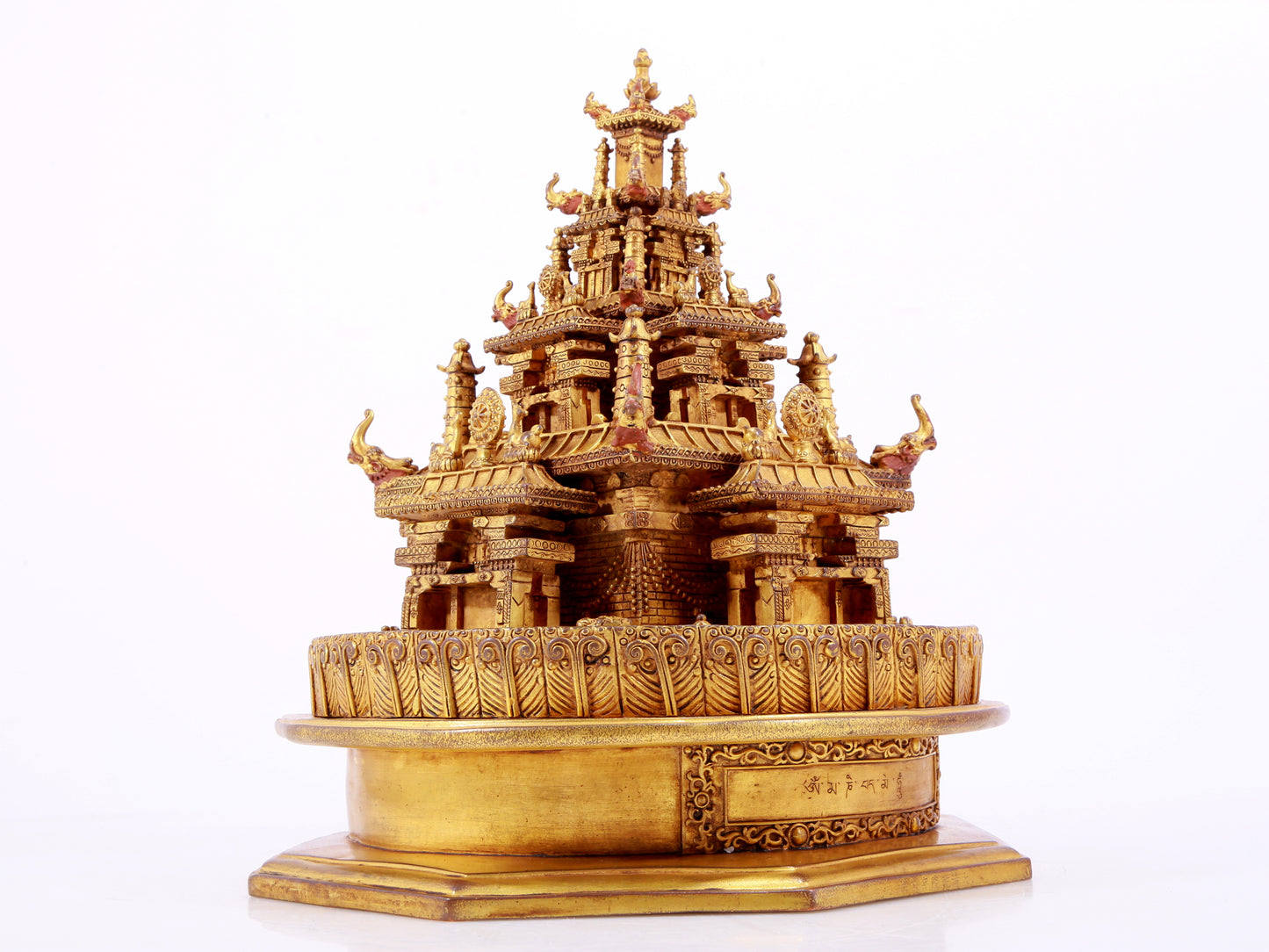 A stunning gilt bronze altar