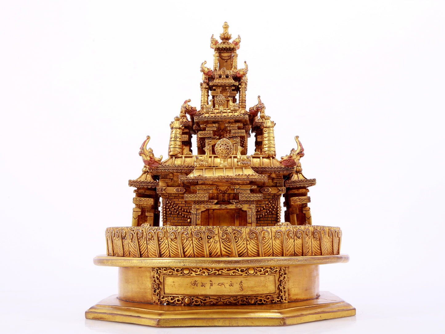 A stunning gilt bronze altar