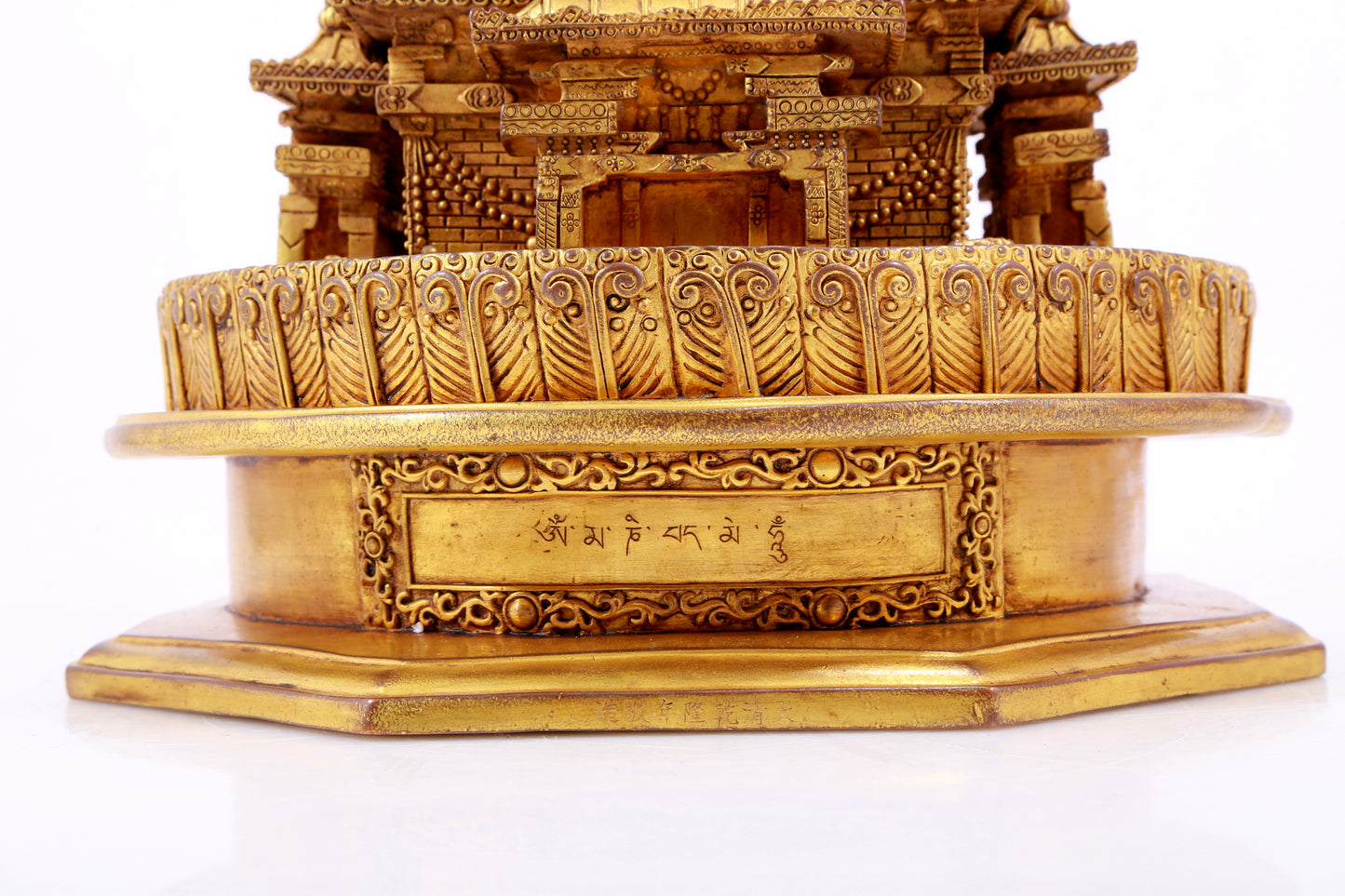 A stunning gilt bronze altar
