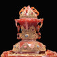 A Magnificent Agate Gold-Mounted Gem-Inlaid Flower-Handled Censer