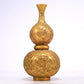 A Wonderful Gilt-Bronze 'Scrolling Lotus& Dragon' Gourd-Form Vase