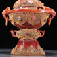 A Magnificent Agate Gold-Mounted Gem-Inlaid Flower-Handled Censer